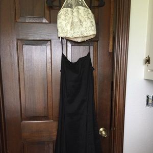 Black and white prom dress